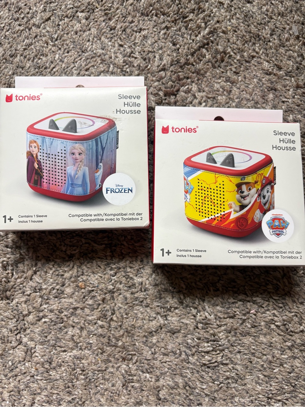 Bundle of Brand-New Tonies Sleeves– Frozen & PAW Patrol Styles